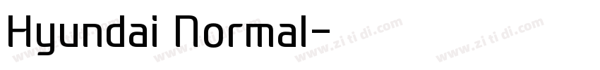 Hyundai Normal字体转换